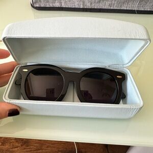 Karen Walker Black and gold Super Duper Thistle alternative fit sunglasses